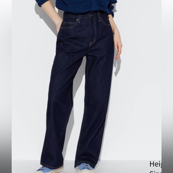 Uniqlo Women's Straight Leg Jeans - Navy - Picture 1 of 6
